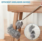 Microfiber Feather Duster for Cleaning with Telescopic Extension Pole Long Upto 100 Inches
