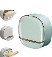Luxury Soap Holder with Drain Tray, Waterproof Soap Dish with Drainage Box, Soap Box, Soap Dish with Lid, Wall Mounted Drain Sox for Bathroom