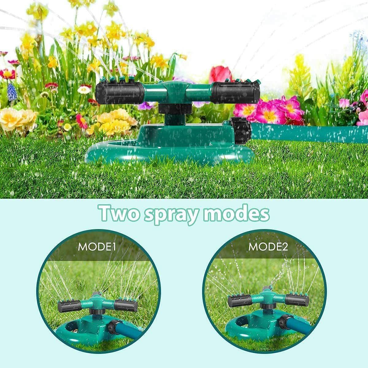 Garden Sprinkler, Adjustable 360 Degree Rotation Lawn Sprinkler, Large Area Coverage, Multipurpose Yard Sprinklers for Plant Irrigation and Kids Playing