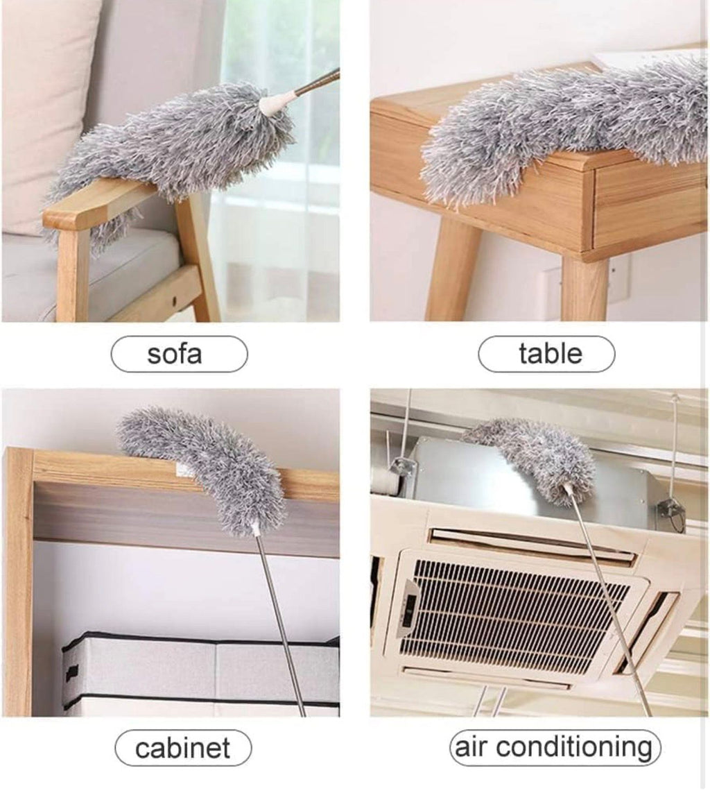 Microfiber Feather Duster for Cleaning with Telescopic Extension Pole Long Upto 100 Inches
