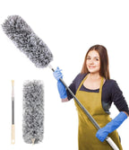 Microfiber Feather Duster for Cleaning with Telescopic Extension Pole Long Upto 100 Inches