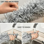 Microfiber Feather Duster for Cleaning with Telescopic Extension Pole Long Upto 100 Inches